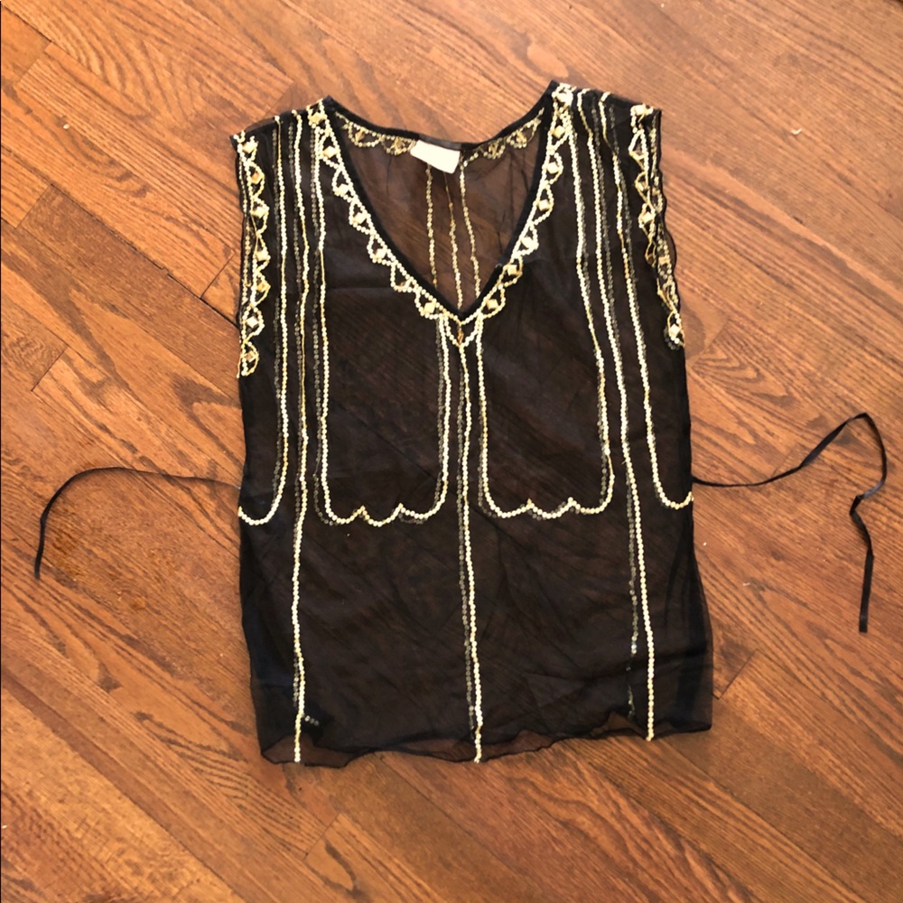 Free people sheer black top